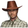 Image de Chapeau Elroy brun aspect cuir