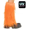 Image de Paire jambiÃ¨res Rave orange fluo UV