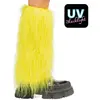 Image de Paire jambiÃ¨res Rave jaune fluo UV