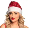 Image de Bonnet NoÃ«l Sequin brillant, ROUGE