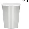 Image de Set 6 gobelets papier argent - 25 cl