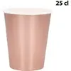 Image de Set 6 gobelets papier or rose - 25 cl
