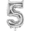 Image de Ballon aluminium chiffre 5 : Argent