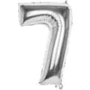 Image de Ballon mylar 86cm CHIFFRE 7, ARGENT