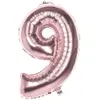 Image de Ballon mylar 86cm CHIFFRE 9, Rose Gold