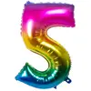 Image de Ballon mylar rainbow 86cm CHIFFRE 5, Multicolore