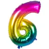 Image de Ballon mylar rainbow 86cm CHIFFRE 6, Multicolore