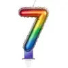 Image de BOUGIE balloon multicolore avec mèche, chiffre 7