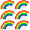 Image de LOT de 6 Eventails Pride arc-en-ciel 23cm