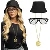 Image de Set Rappeur - bob, lunettes party et collier