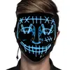 Image de Masque LED Tueur souriant - Bleu - Adulte