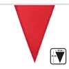 Image de Guirlande de fanions polyester rouge - 26 x 18 cm - 6 m