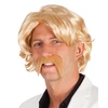 Image de Perruque Chuck Avec Moustache - Blond