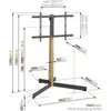 Image de Vogel's Comfort TVS3695W Pied TV pivotant à 90° 40-77" (102-195 cm)