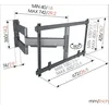 Image de Support mural pivotant Vogels B09ZY2LM2N pour téléviseurs de 55 à 100 pouces, charge maximale 55 kg, noir