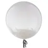 Image de Ballon transparent rond avec plumes 45 cm
