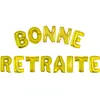Image de Set de ballons aluminium "Bonne retraite" - 41 cm - Or
