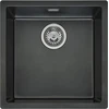 Image de Reginox Evier, Evier carré en granit Texel 40 Black Silvery 40x40 cm R34040
