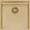 Image de REGINOX R38734 Évier NEW YORK 40X40 Comfort Gold II, à partir d'une largeur de meuble de 50 cm / Installation encastrée au niveau du plan de travail / Installation sous plan