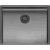 Image de REGINOX R38741 Évier NEW YORK 50 x 40 Comfort Gun Metal II à partir d'une largeur d'élément de 60 cm / À fleur de plan / Montage à fleur / Encastré sous plan