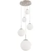 Image de Steinhauer - Sienna Bollique Plafonnier Cluster Suspension Acier Brossé, Verre Mat