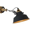 Image de Mexlite - applique murale - Nove - noir - métal - Ø 18cm - E27 - 1320ZW