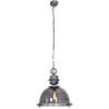 Image de Steinhauer - Sienna Tough Guy Dome Suspension Plafonniers Gris Transparent, Verre Mat, Métal