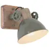 Image de Mexlite - spot - Gearwood - vert - métal bois de caoutchouc - spot en saillie - E27 - 7968G
