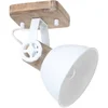 Image de Mexlite - spot - Gearwood - bois - métal bois de caoutchouc - spot en saillie - E27 - 7968W