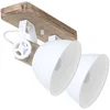 Image de Mexlite - spot - Gearwood - bois - métal bois de caoutchouc - spot en saillie - E27 - 7969W