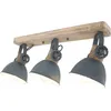 Image de Plafonniers En Bois Spots Mobiles Luminaire Gris Lampe De Salon Éclairage 2133gr