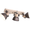 Image de Mexlite - spot - Gearwood - anthracite - métal bois de caoutchouc - spot en saillie - E27 - 2133A