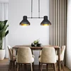 Image de Lampe Suspendue Design Plafonnier Éclairage De Salon Lampe Noir-or Réglable En Hauteur 2568zw