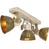 Image de Mexlite - spot - Gearwood - bronze - métal bois de caoutchouc - spot en saillie - E27 - 2133BR