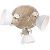 Image de Mexlite - spot - Gearwood - blanc - métal bois de caoutchouc - Ø 38cm - E27 - 3063W
