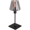 Image de Lampe de table - noir - Ancilla - verre métal - Ø 14cm - E14 - 3102ZW - Steinhauer