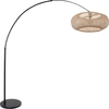 Image de Steinhauer - lampadaire - Sparkled Light - noir - bambou métal - lampe arquée - E27 - 7507ZW
