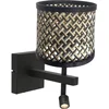 Image de Steinhauer - applique murale - Stang - noir - bambou métal - lampe de lit - LED_E27 - 3701ZW