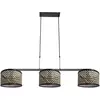 Image de Steinhauer - suspension - Stang - noir - bambou métal - grande lampe de table à manger - E27 - 3743ZW
