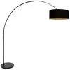 Image de Steinhauer - lampadaire - Sparkled Light - noir - lin métal - lampe arquée - E27 - 3965ZW