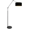 Image de Steinhauer - lampadaire - Prestige Chic - noir - lin métal - lampe d'ambiance - E27 - 3976ZW