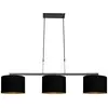 Image de Steinhauer - suspension - Stang - noir - lin métal - grande lampe de table à manger - E27 - 3981ZW