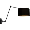 Image de Steinhauer - applique murale - Prestige Chic - noir - lin métal - lampe d'ambiance - E27 - 3986ZW