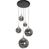 Image de Steinhauer - suspension - Bollique - noir - verre verre fumé - Ø 60cm - LED - 4196ZW
