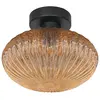 Image de Plafonnier - ambre - Bloeba - verre plastique métal - Ø 30cm - E27 - 4236ZW - Mexlite