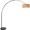Image de Steinhauer - lampadaire - Sparkled Light - noir - métal textile - lampe arquée - E27 - 4342ZW