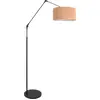 Image de Steinhauer - lampadaire - Prestige Chic - naturel noir - métal textile - lampe arquée - E27 - 4349ZW