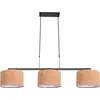 Image de Steinhauer - suspension - Stang - naturel noir - métal textile - grande lampe de table à manger - E27 - 4363ZW