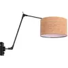 Image de Steinhauer - applique murale - Prestige Chic - naturel noir - métal textile - lampe de lecture - E27 - 4365ZW