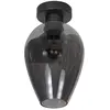 Image de Plafonnier - noir - Bloeba - verre métal - Ø 23cm - E27 - 4371ZW - Steinhauer